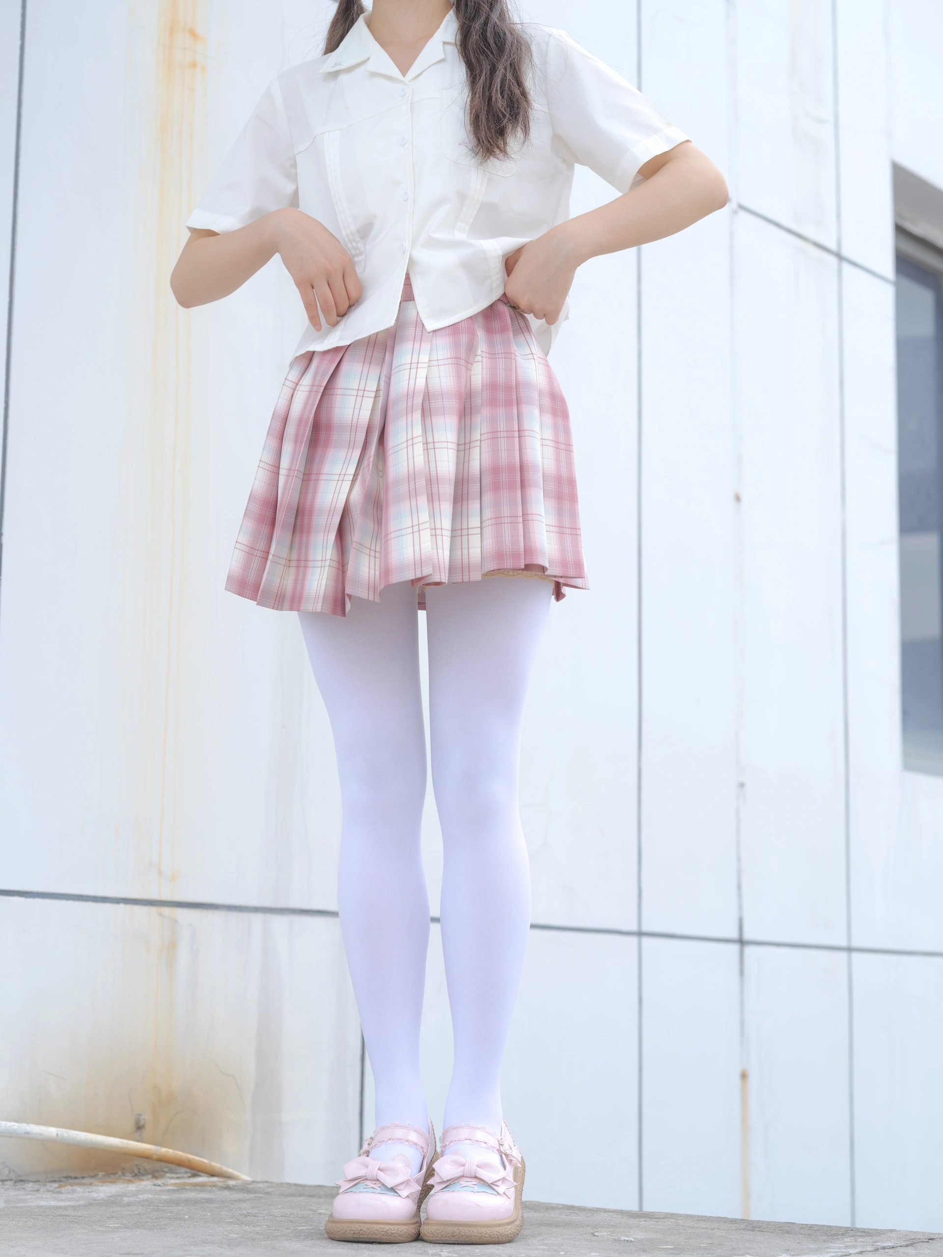 森萝财团写真 – 小圆 试拍 JKJK格子裙插图9